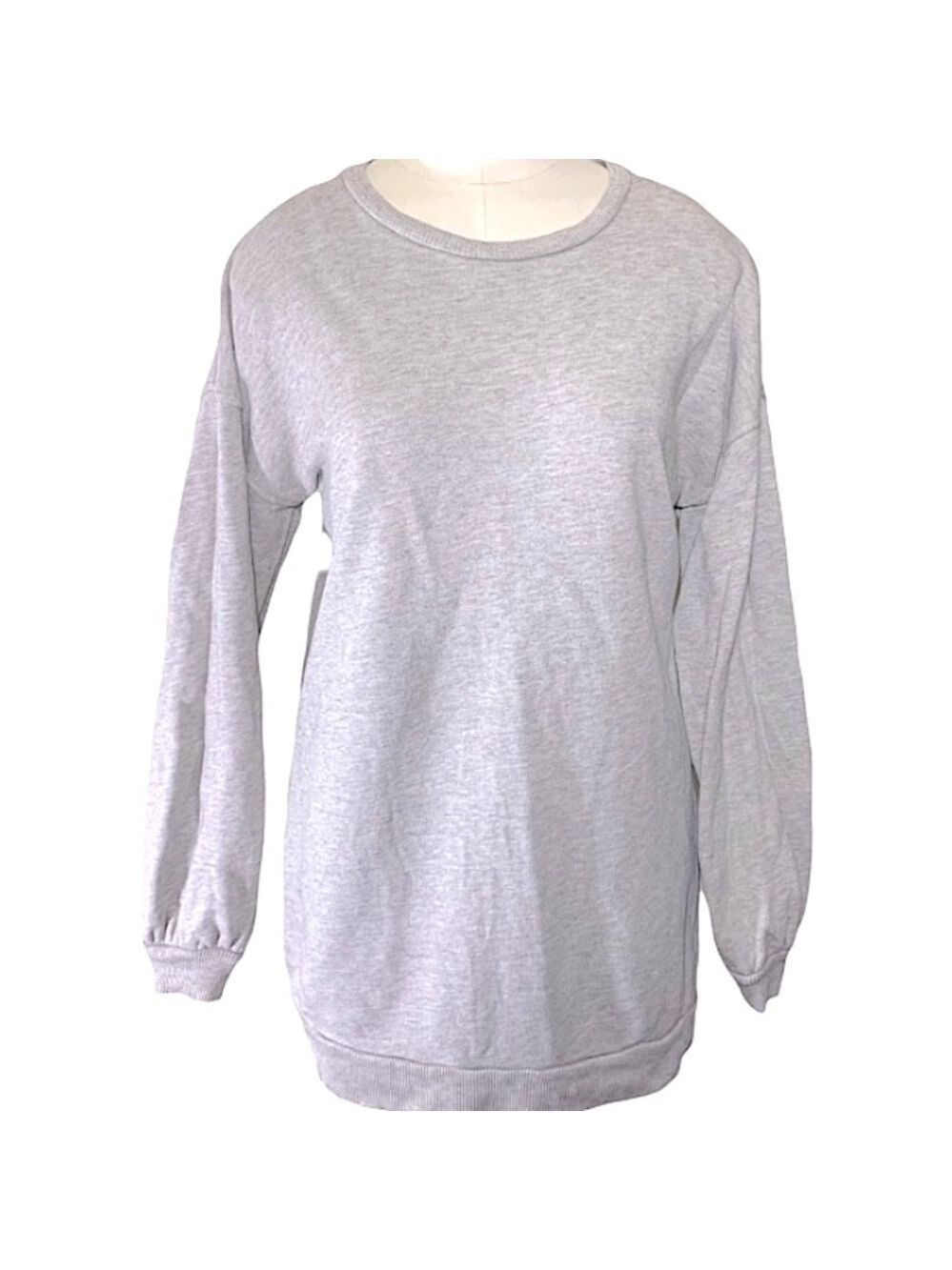 Aritzia Babaton Gray Tan Sweater Modal Blend Long Sleeve Sz XS Minimalist